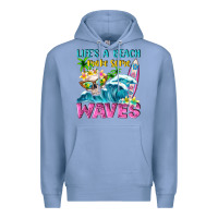 Colony Blue Life's a beach make some waves Premium Hoodie - NancyCooperArtShop