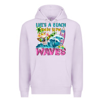 Lilac Life's a beach make some waves Premium Hoodie - NancyCooperArtShop