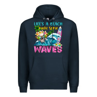 Navy Life's a beach make some waves Premium Hoodie - NancyCooperArtShop