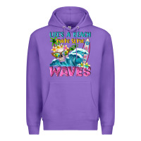 Purple Life's a beach make some waves Premium Hoodie - NancyCooperArtShop