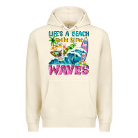 Sandshell Life's a beach make some waves Premium Hoodie - NancyCooperArtShop