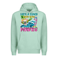 Seafoam Life's a beach make some waves Premium Hoodie - NancyCooperArtShop