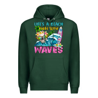 Sports Green Life's a beach make some waves Premium Hoodie - NancyCooperArtShop