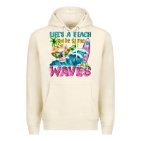 Tofu Life's a beach make some waves Premium Hoodie - NancyCooperArtShop
