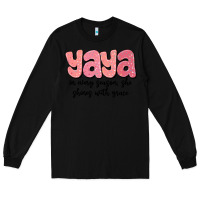 Black yaya in every season, she shines with grace Long Sleeve Tee - MaliasSmallBusiness