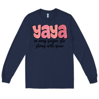 Navy yaya in every season, she shines with grace Long Sleeve Tee - MaliasSmallBusiness