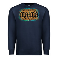 Navy Leopard Patterned Mama Tried Premium Sweatshirt - Bettercallsaul
