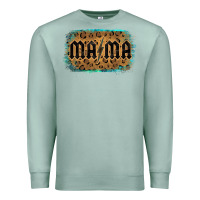 Seafoam Leopard Patterned Mama Tried Premium Sweatshirt - Bettercallsaul