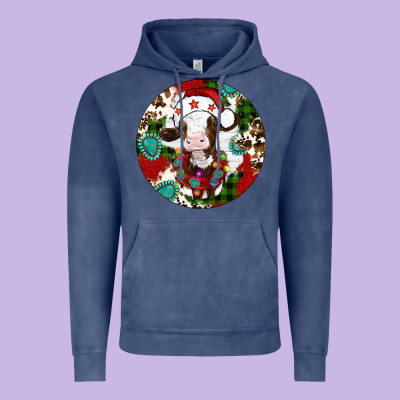 Christmas Cow Gemstone Vintage Hoodie Designed By Artiststas