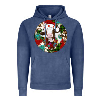 Vintage Denim Christmas cow gemstone Vintage Hoodie - Artiststas