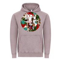 Vintage Zinc Christmas cow gemstone Vintage Hoodie - Artiststas