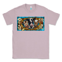 Lilac western cow turquoise’s white flowers license plate template Classic Tee - BarkalooDesign