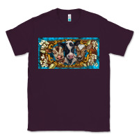 Plum western cow turquoise’s white flowers license plate template Classic Tee - BarkalooDesign