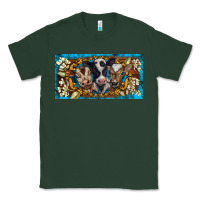 Sports Green western cow turquoise’s white flowers license plate template Classic Tee - BarkalooDesign
