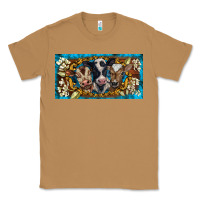 Toasted Coconut western cow turquoise’s white flowers license plate template Classic Tee - BarkalooDesign