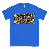 True Royal western cow turquoise’s white flowers license plate template Classic Tee - BarkalooDesign