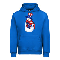 Cobalt Patriotic snowman 4th of july Urban Hoodie - HowdyJamesFarm