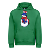Emerald Patriotic snowman 4th of july Urban Hoodie - HowdyJamesFarm
