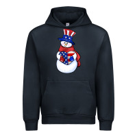 Navy Patriotic snowman 4th of july Urban Hoodie - HowdyJamesFarm
