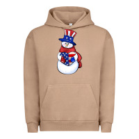 Pigment Burro Patriotic snowman 4th of july Urban Hoodie - HowdyJamesFarm
