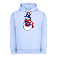 Pigment Grape Ice Patriotic snowman 4th of july Urban Hoodie - HowdyJamesFarm