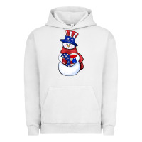 Pigment Lunar Rock Patriotic snowman 4th of july Urban Hoodie - HowdyJamesFarm