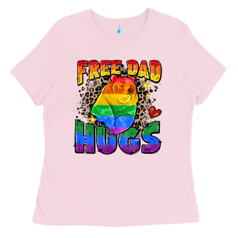Free Dad Hugs Ladies Tee by Zillion Design Studio | Teevron