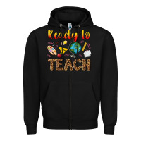 Black ready to teach Zipper Hoodie - NancyCooperArtShop
