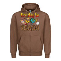 Chestnut ready to teach Zipper Hoodie - NancyCooperArtShop