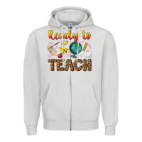 Dove Grey ready to teach Zipper Hoodie - NancyCooperArtShop