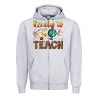 Heather Grey ready to teach Zipper Hoodie - NancyCooperArtShop