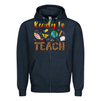Navy ready to teach Zipper Hoodie - NancyCooperArtShop