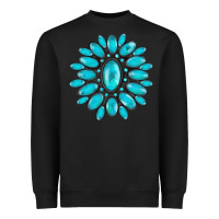 Black turqoise gemstone Heavyweight Sweatshirt - AdoDesignShop