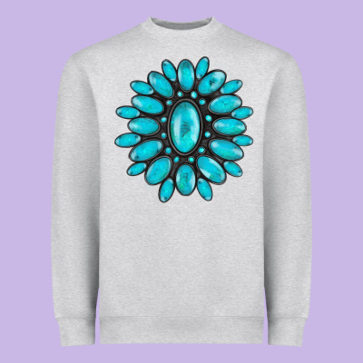 Turqoise Gemstone Heavyweight Sweatshirt Designed By Adodesignshop