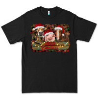 Black merry christmas farm animals Premium Tee - RanaPortraitStore