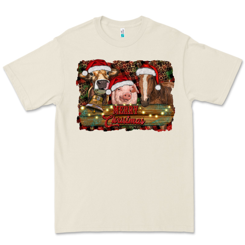 Merry Christmas Farm Animals Premium Tee by RanaPortraitStore | Teevron