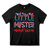 Black little mister America Heavy Core Tee - Zillion Design Studio