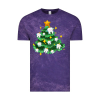 Cloud Purple Christmas tree with teeth Vintage Tee - AdoDesignShop
