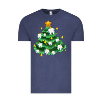 Vintage Denim Christmas tree with teeth Vintage Tee - AdoDesignShop