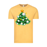 Vintage Mustard Christmas tree with teeth Vintage Tee - AdoDesignShop
