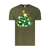 Vintage Olive Christmas tree with teeth Vintage Tee - AdoDesignShop