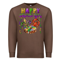 Chestnut happy mardi gras fleur de lis king cake crawfish Premium Sweatshirt - RanaPortraitStore