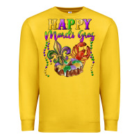 Lemon happy mardi gras fleur de lis king cake crawfish Premium Sweatshirt - RanaPortraitStore