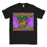 Black mardi gras hearts and fleur de lis Classic Tee - Jasminsmagicworld