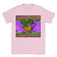 Bubblegum Pink mardi gras hearts and fleur de lis Classic Tee - Jasminsmagicworld