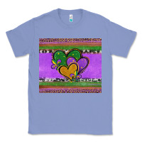 Colony Blue mardi gras hearts and fleur de lis Classic Tee - Jasminsmagicworld