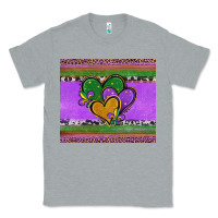 Heather Grey mardi gras hearts and fleur de lis Classic Tee - Jasminsmagicworld