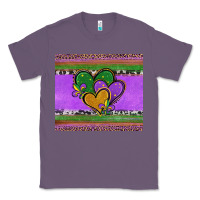 Lavender mardi gras hearts and fleur de lis Classic Tee - Jasminsmagicworld