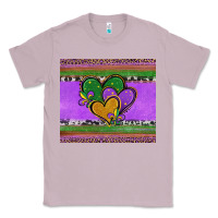 Lilac mardi gras hearts and fleur de lis Classic Tee - Jasminsmagicworld