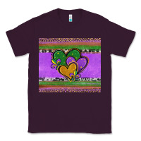 Plum mardi gras hearts and fleur de lis Classic Tee - Jasminsmagicworld